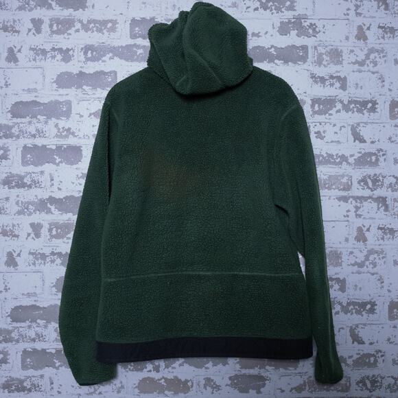 The North Face Fleece Quarter Zip Hoodie Dark Green Size Small/Medium Men's - Picture 2 of 6
